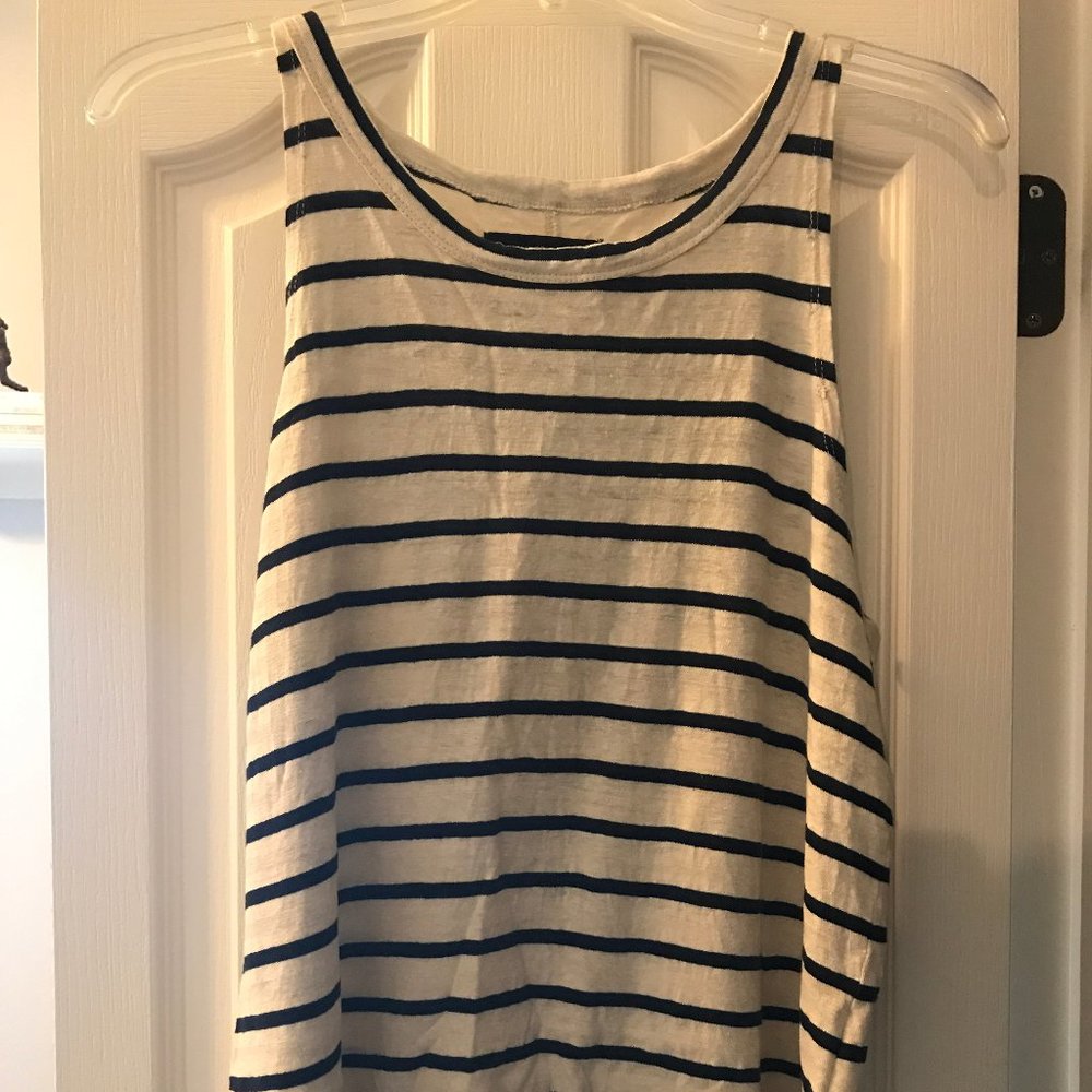United By Blue Small Navy/Cream Striped Tank